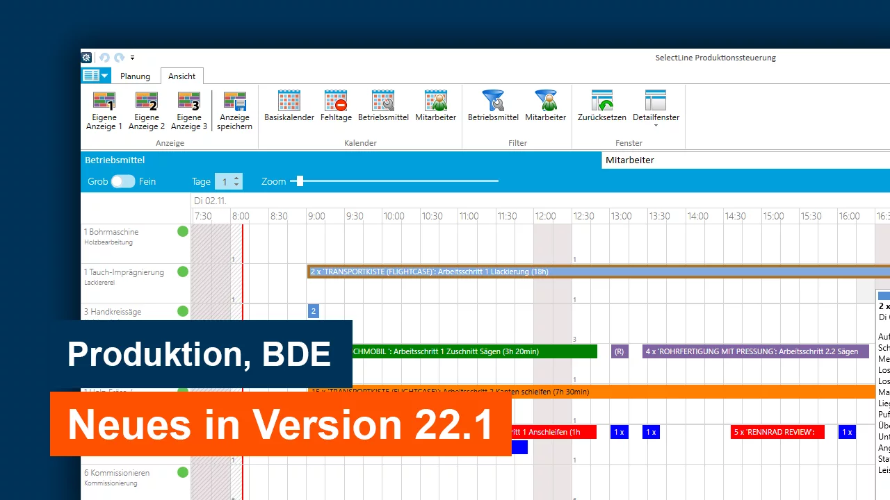 Neu in Version 22.1 Produktion