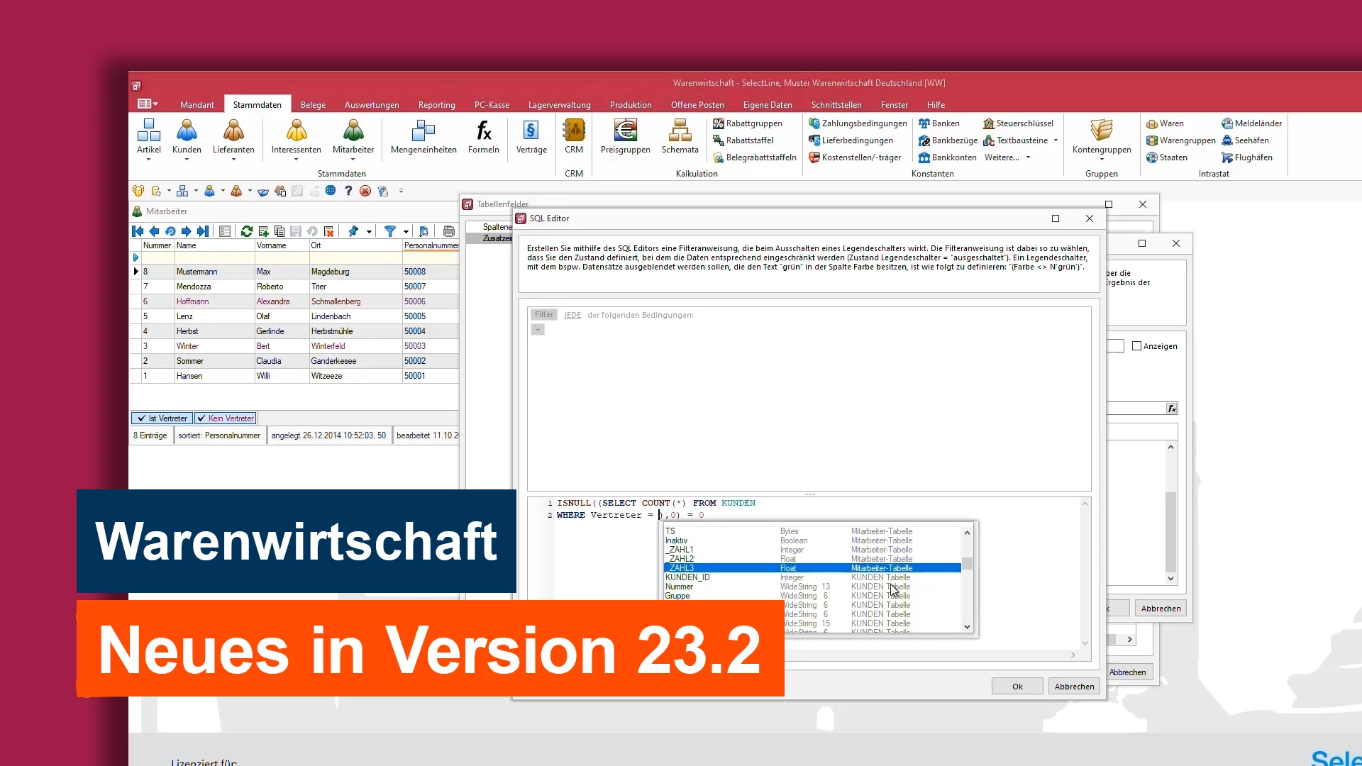 Neues in Version 23.2 - Warenwirtschaft